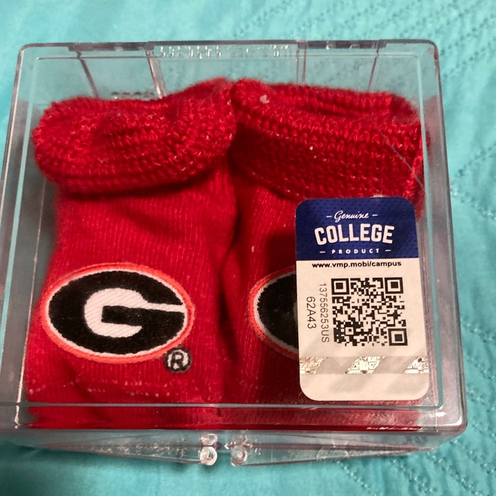 UGA Bulldog Baby Socks